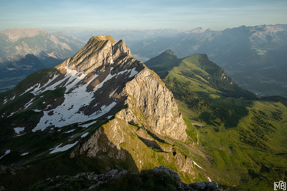 Hügel und Berge Gauschla Gipfel Alvierkette Ostschweiz Sarganserland Schweiz