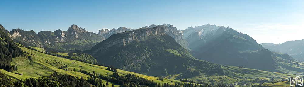 Panorama Sommer Alpstein St. Gallen Appenzellerland Schweiz